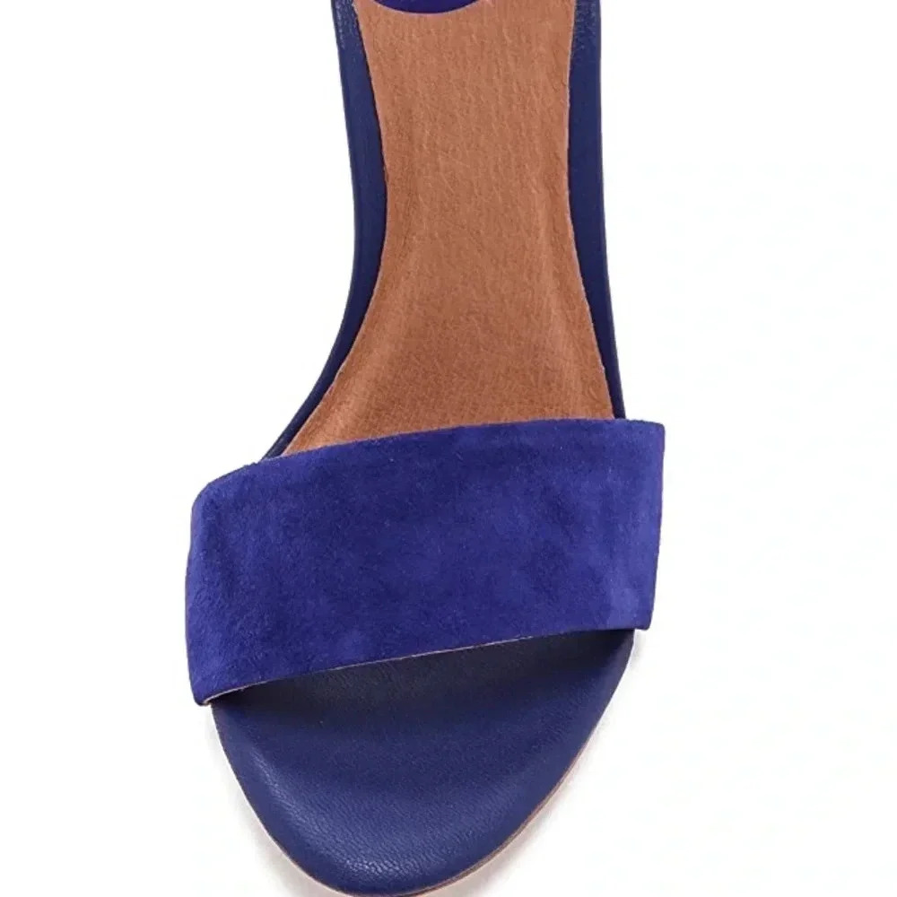 JOIE EUC Cobalt Suede Jaclyn Sandals High Heels Cobalt Blue - Picture 2 of 8